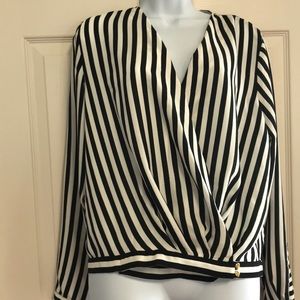 New Classy Black and white blouses/ gold buttons